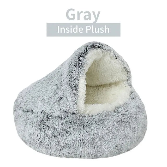 Soft Plush Round Cat Bed - Pawsyhome