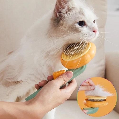Self‑Cleaning Pet Brush – Grooming Comb for Dogs & Cats - Pawsyhome
