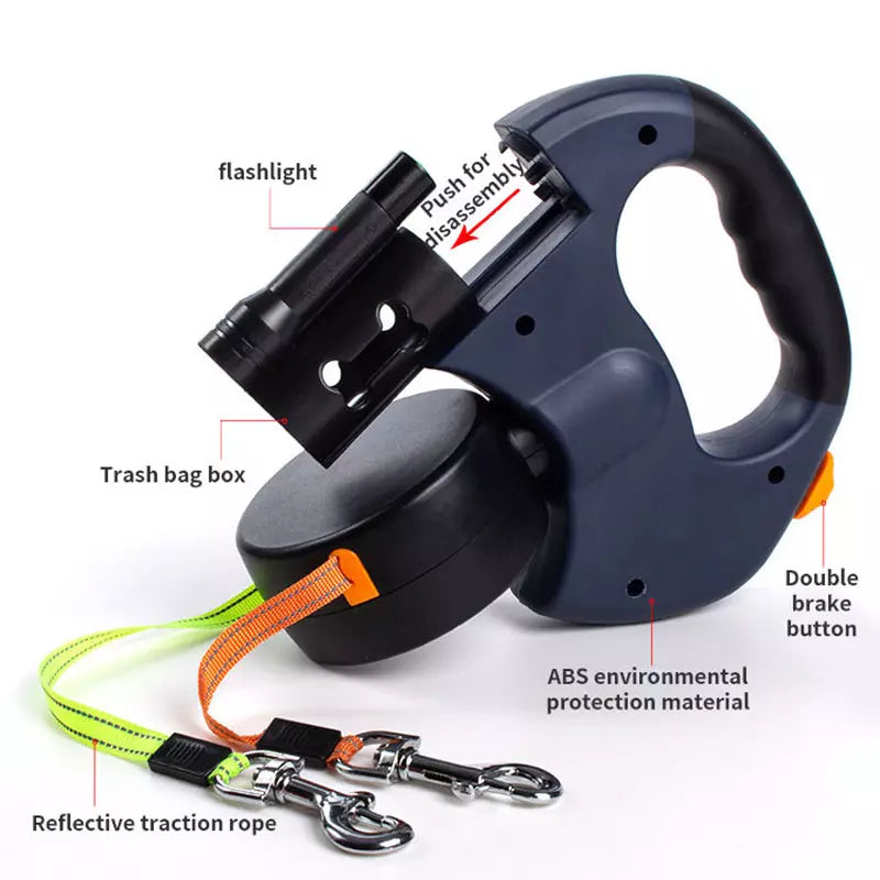 Retractable Pet Leash with Light - Pawsyhome
