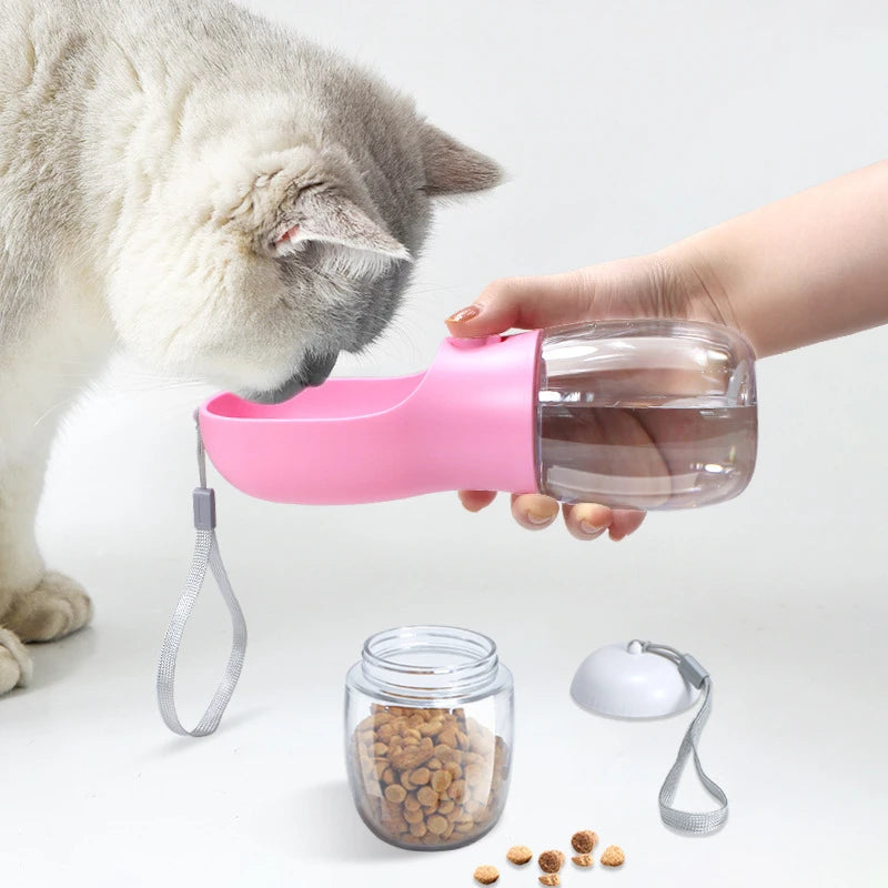 Portable Water Bottle For Dogs with Food Container - Pawsyhome