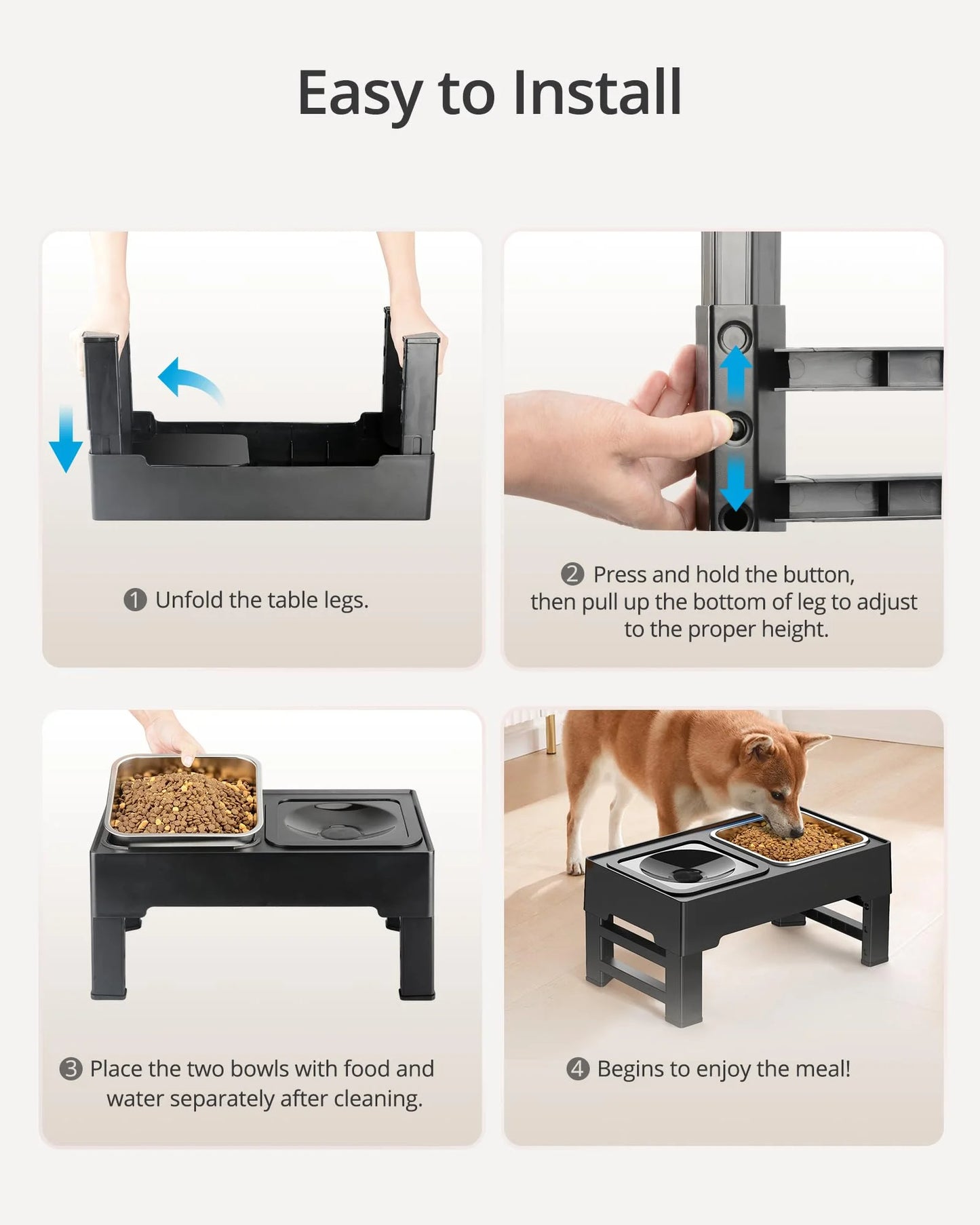 Elevated Mess-Free Dog Bowl - Pawsyhome
