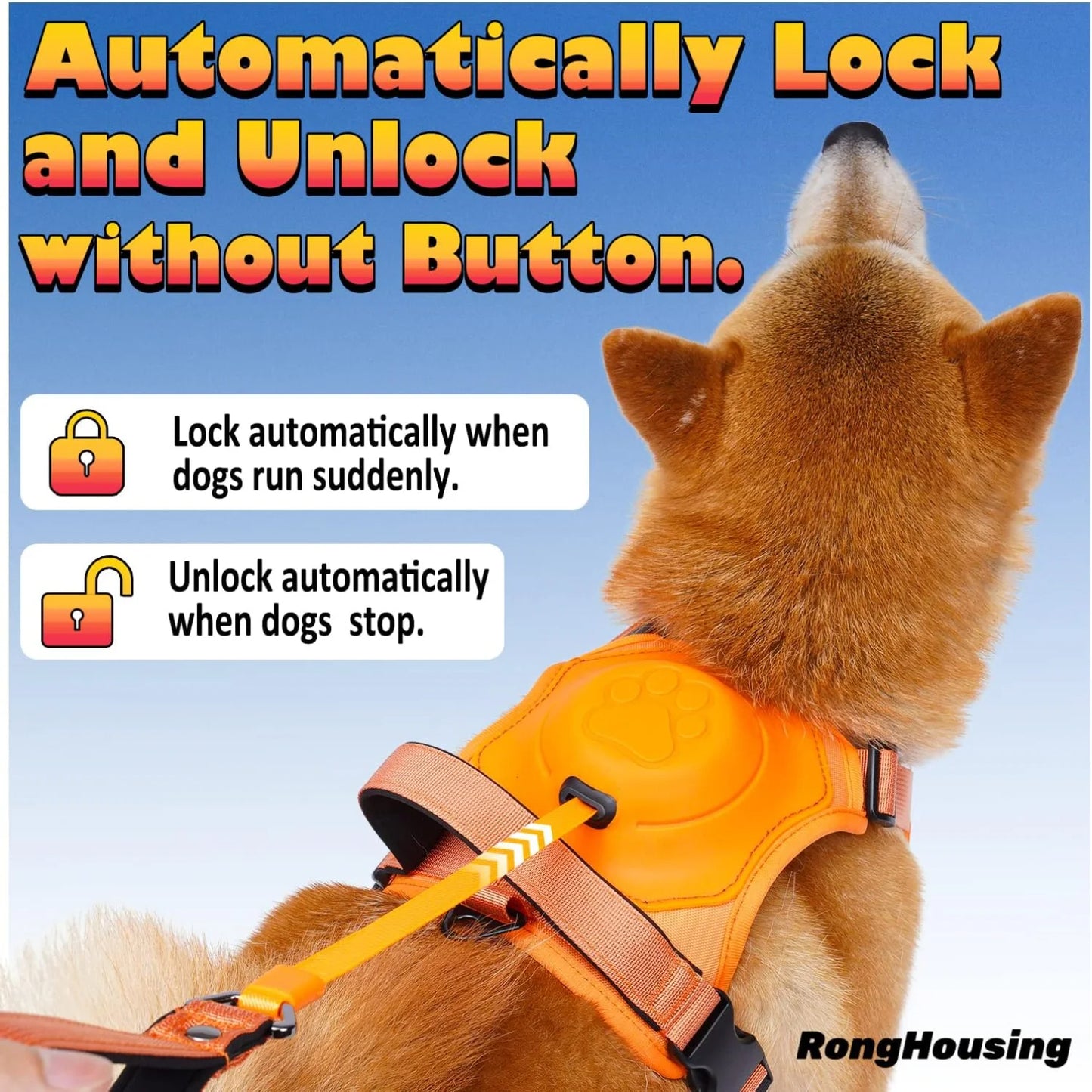 Dog Harness and Automatic Retractable Leash Kit - Pawsyhome