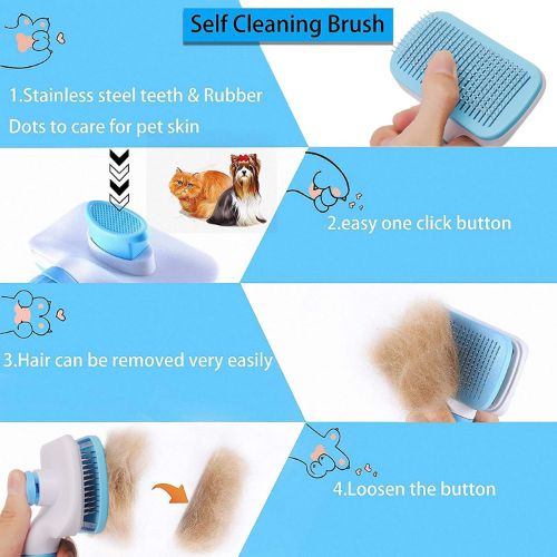 Dog Hair Remover Brush – Gentle Grooming Tool for Dogs & Cats - Pawsyhome