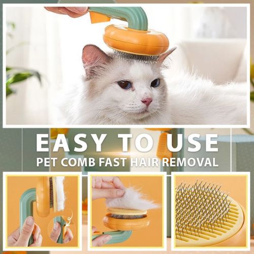 Self‑Cleaning Pet Brush – Grooming Comb for Dogs & Cats - Pawsyhome