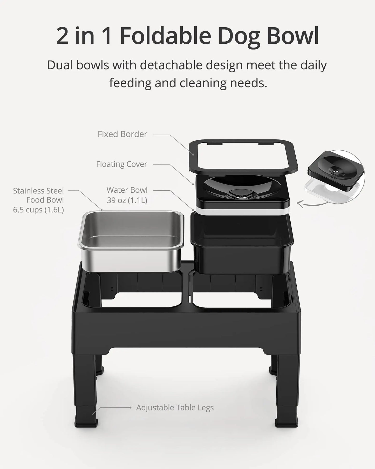 Elevated Mess-Free Dog Bowl - Pawsyhome