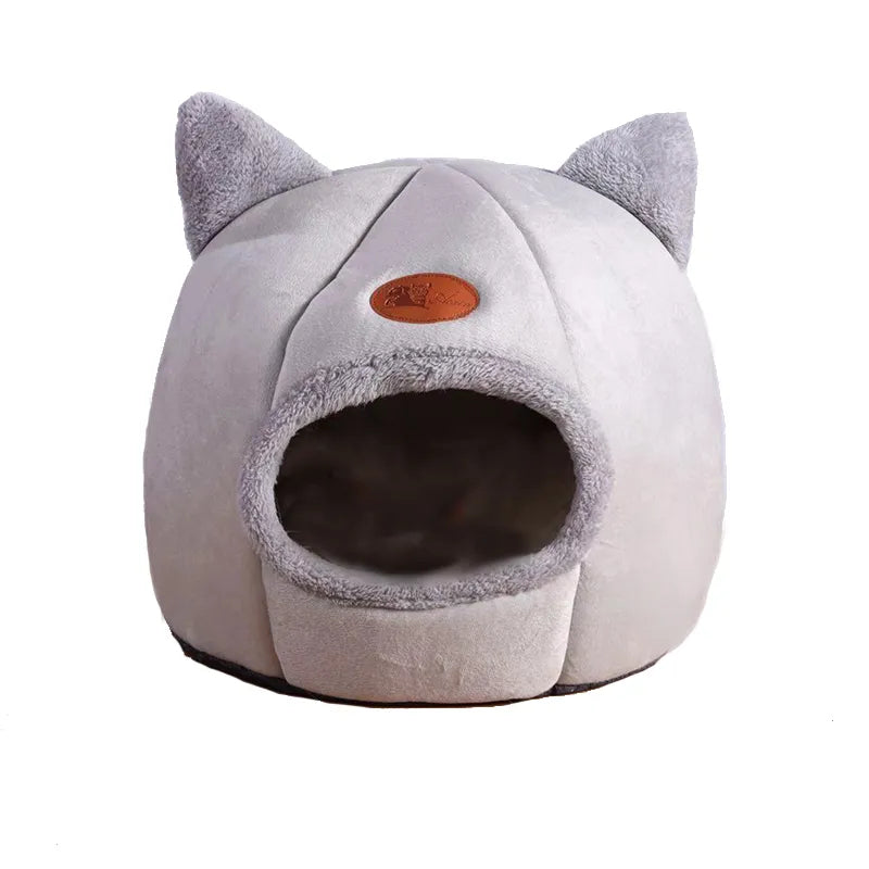 Little Winter Cat Bed Basket Cave - Pawsyhome