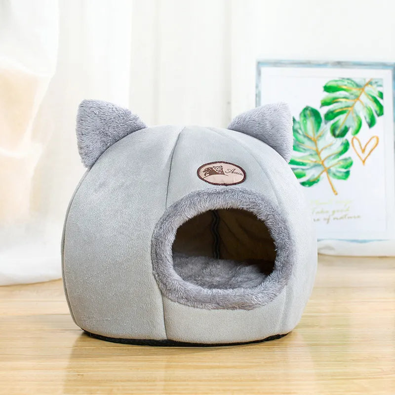 Little Winter Cat Bed Basket Cave - Pawsyhome