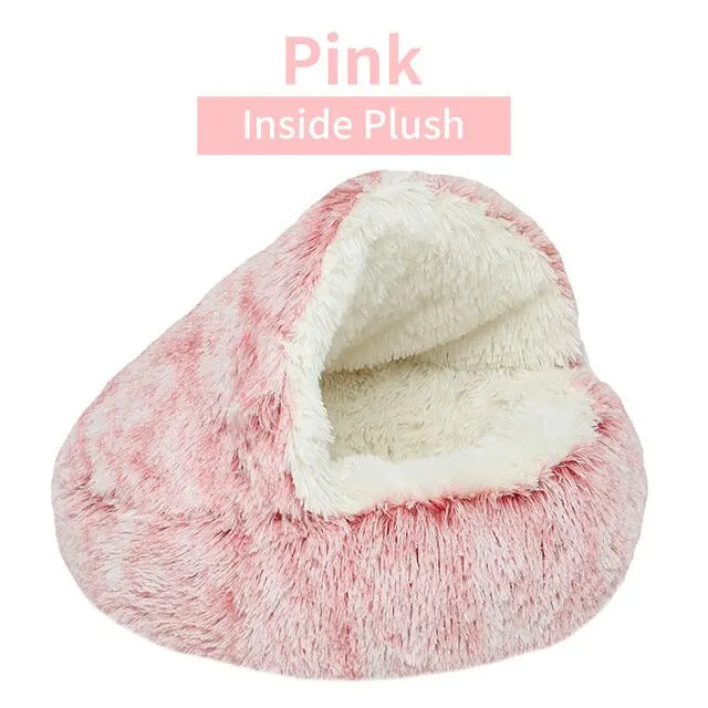 Soft Plush Round Cat Bed - Pawsyhome