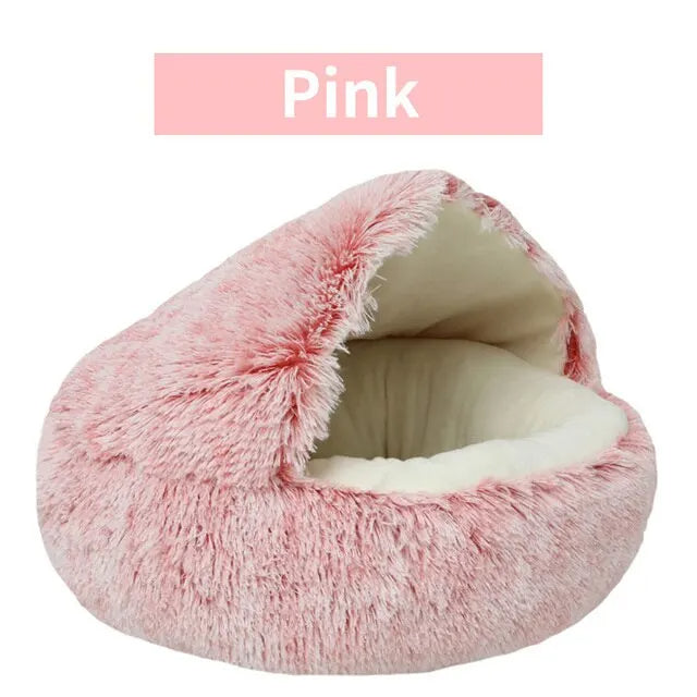 Soft Plush Round Cat Bed - Pawsyhome