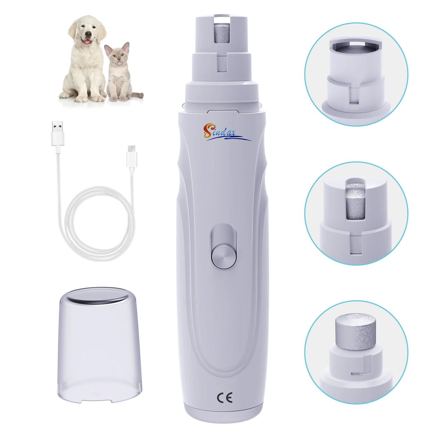 Electric Pet Nail Grinder Trimmer Grooming Tool Rechargeable Dog Nail Clippers Dogs Nail Grinder Trimmer Puppy Dog Accessories - Pawsyhome