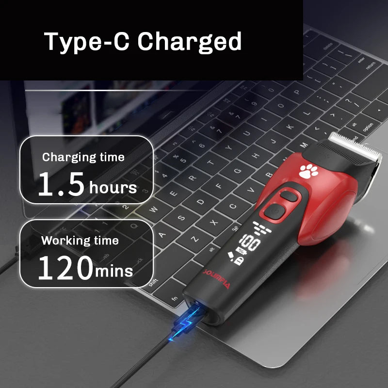 Electric Professional Pet Hair Clipper Big Dog Trimmer Shaver Rechargeable Animal Cats Hair Trimmer Cutting Machine for Sheep - Pawsyhome