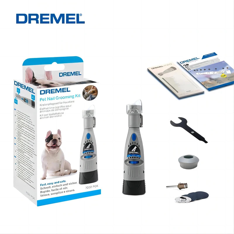 Dremel 7020 PGK Pet Nail Grinder Quiet Electric Dog Nail File Care Set Safety Dog Nail Clippers Trimmers Tools Battery Powered - Pawsyhome