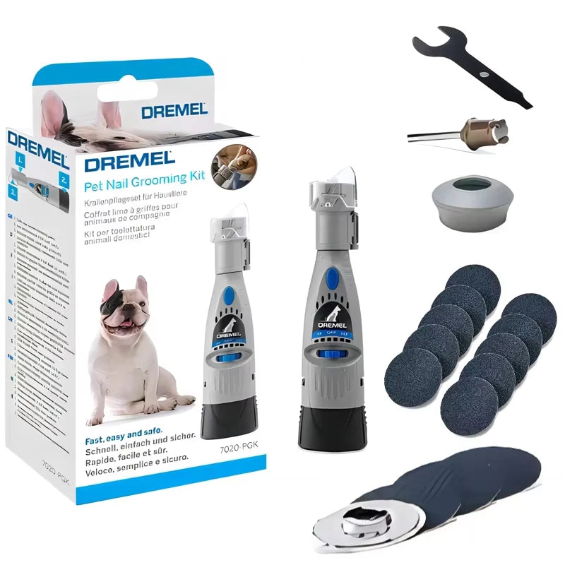 Dremel 7020 PGK Pet Nail Grinder Quiet Electric Dog Nail File Care Set Safety Dog Nail Clippers Trimmers Tools Battery Powered - Pawsyhome