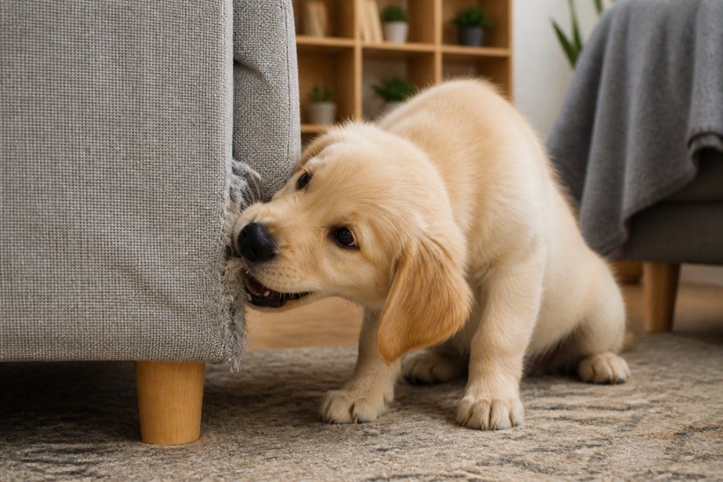 Cómo enseñar a un cachorro a no morder muebles