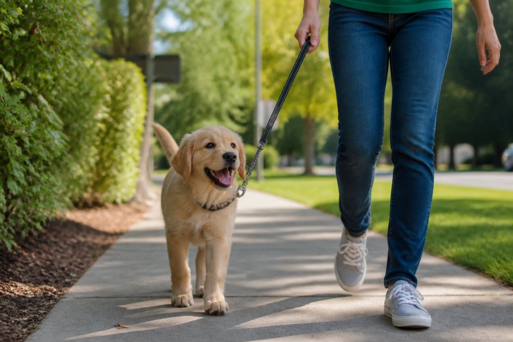 Cómo enseñar a un cachorro a pasear con correa