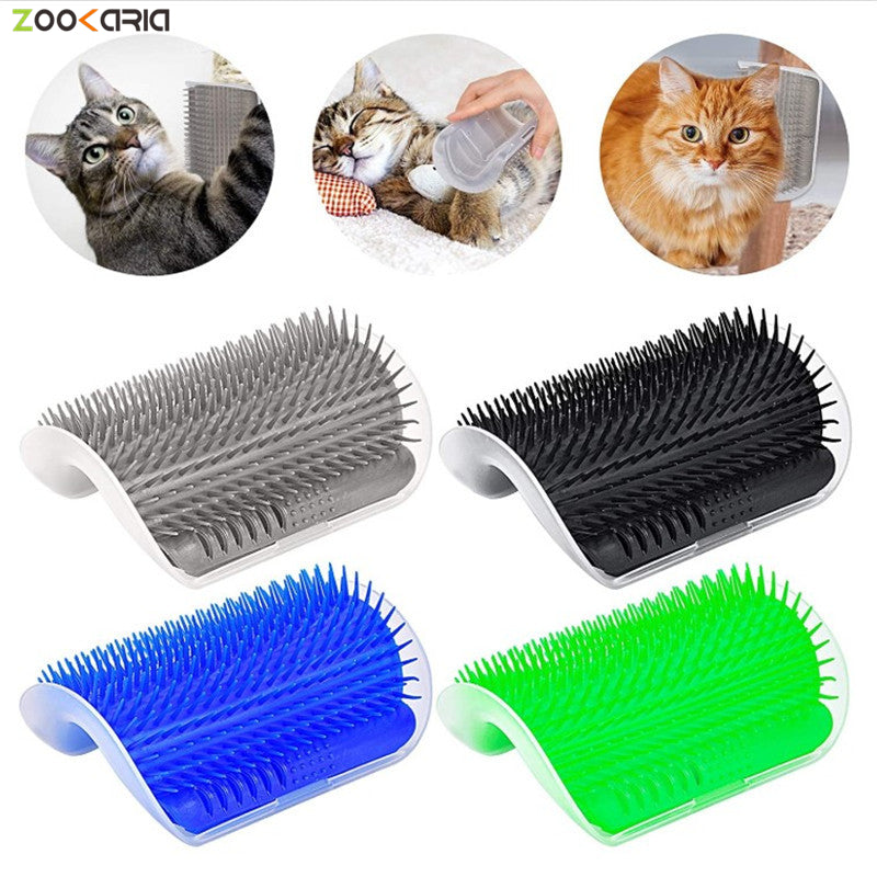 Cat Self Groomer with Catnip and Corner Massage Brush