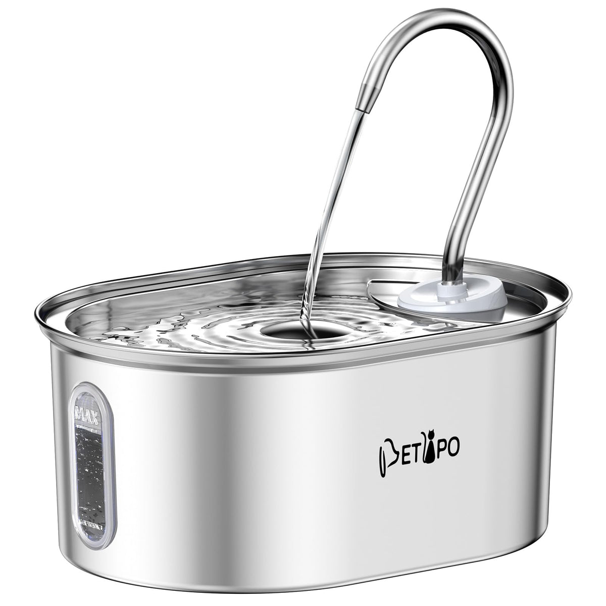 Fuente de Agua de Acero Inoxidable 3.2L para Perros y Gatos