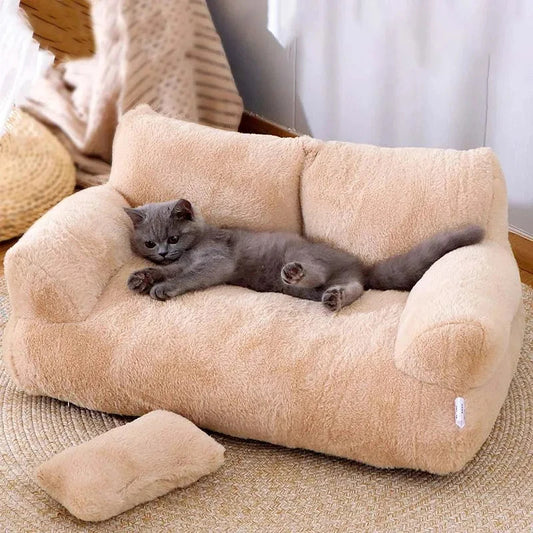 Luxury Cat Plush Bed - Pawsyhome