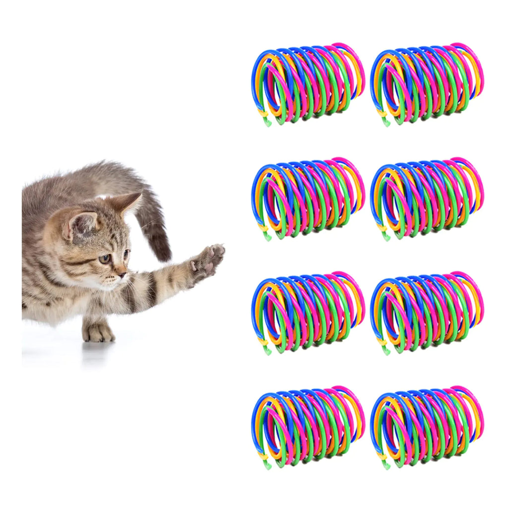 Set de 12 Resortes Espirales para Gatos — Juguetes Interactivos de Rebote