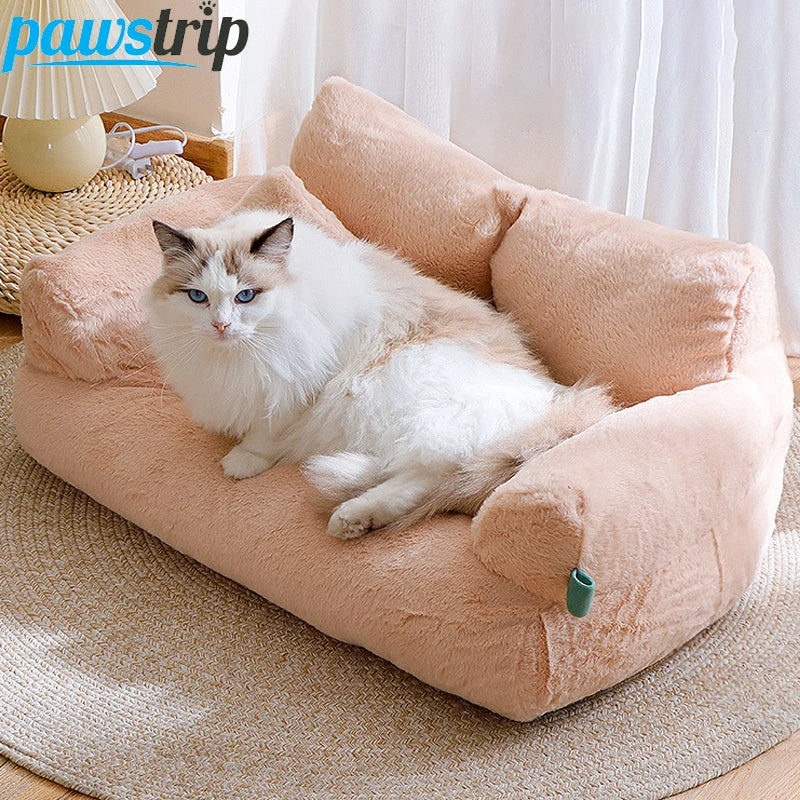 Luxury Cat Plush Bed - Pawsyhome