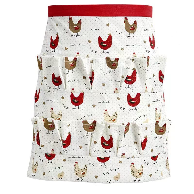 Delantal Recoge-Huevos con 12 Bolsillos — Para Gallinas, Patos y Gansos
