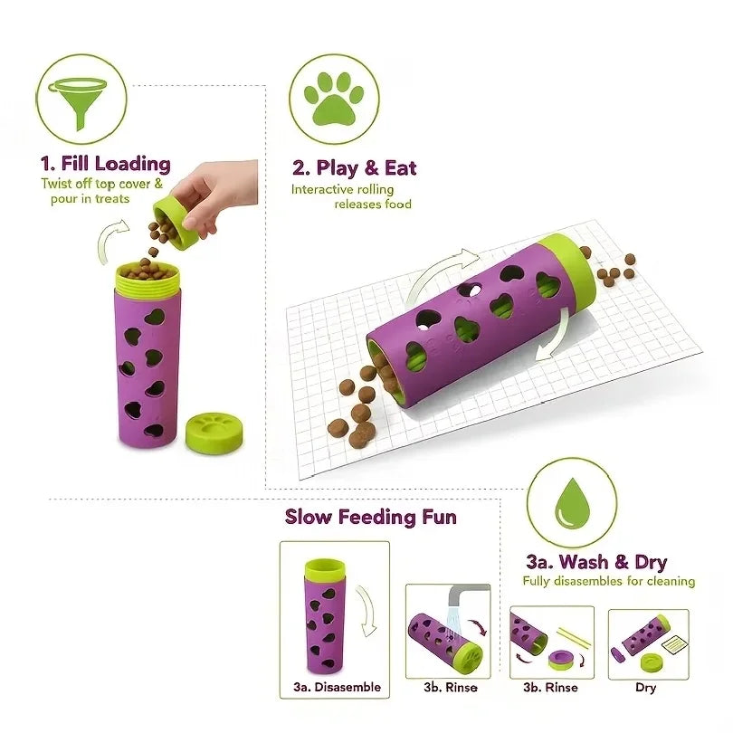 Interactive Slow Feeder Treat Dispenser for Dogs &amp; Cats