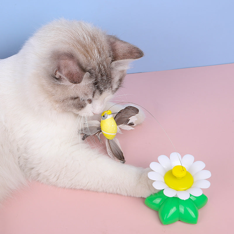Juguete Eléctrico para Gatos con Mariposa Giratoria Interactiva