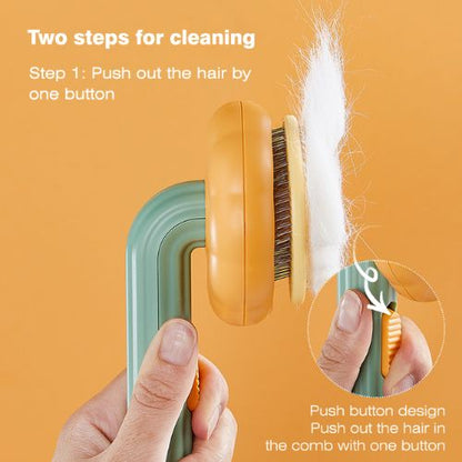 Self‑Cleaning Pet Brush – Grooming Comb for Dogs & Cats - Pawsyhome