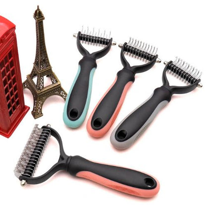 Pet Hair Remover Comb – Gentle Grooming Brush for Dogs & Cats - Pawsyhome