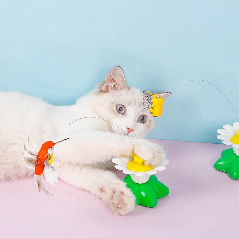 Juguete Eléctrico para Gatos con Mariposa Giratoria Interactiva
