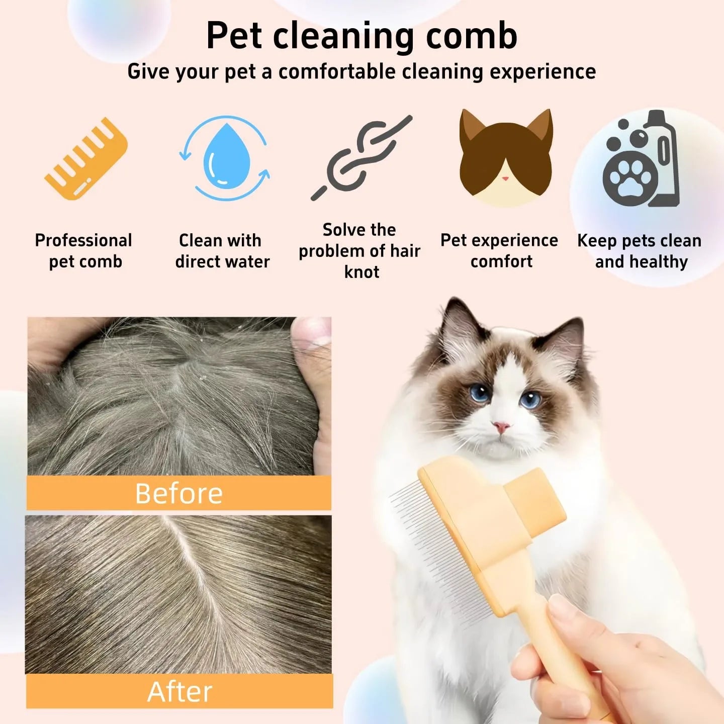 Pet Hair & Flea Comb - Pawsyhome