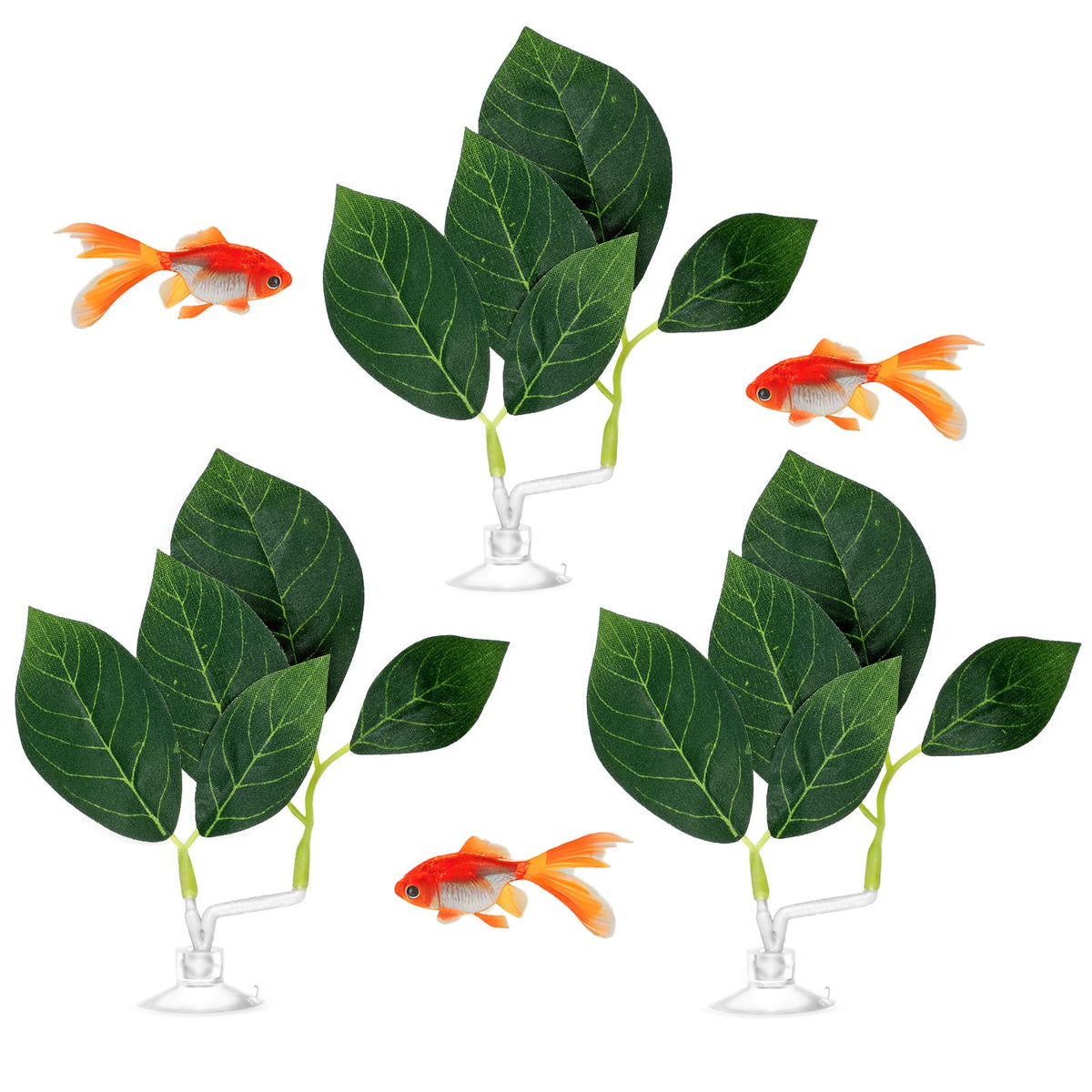 Hamaca Hoja para Pez Betta con Ventosa – Pack de 3 Hojas de Descanso para Acuario