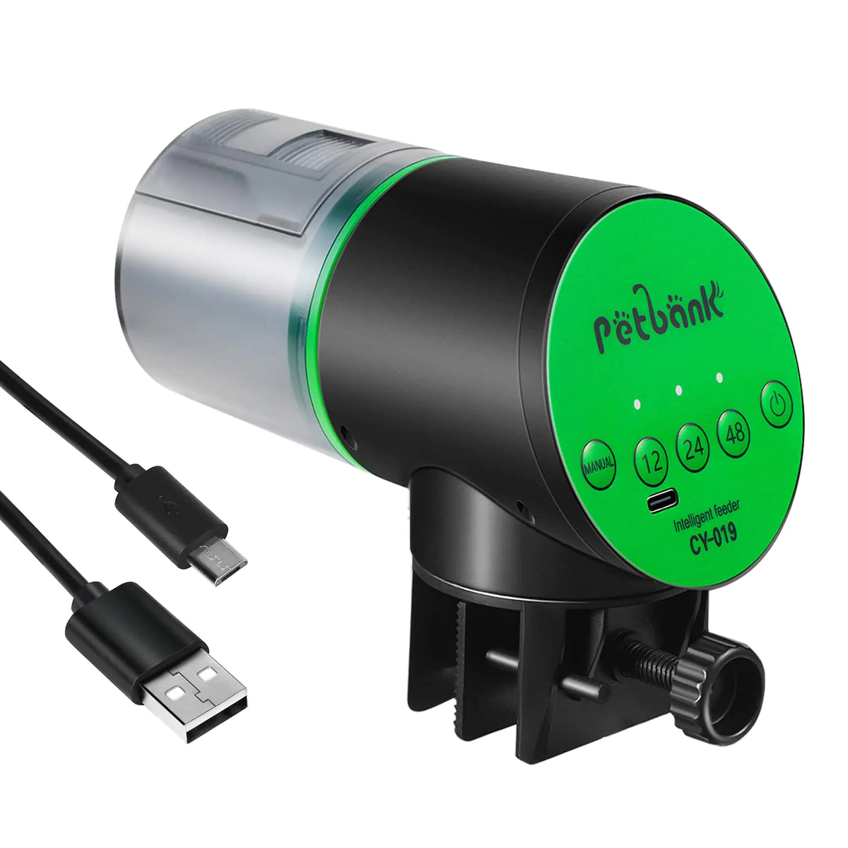 Comedero Automático para Peces 200 ml con Temporizador LCD — Dispensador USB Recargable