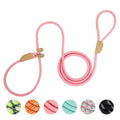 Correa Slip Lead de 6 Pies para Perros – Correa de Entrenamiento Resistente sin Tirones, Rosa