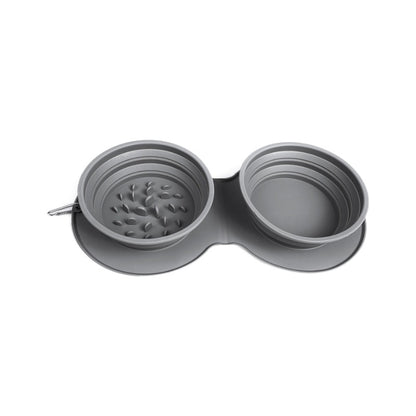 Silicone Foldable Slow Feeding Pet Bowl - Pawsyhome