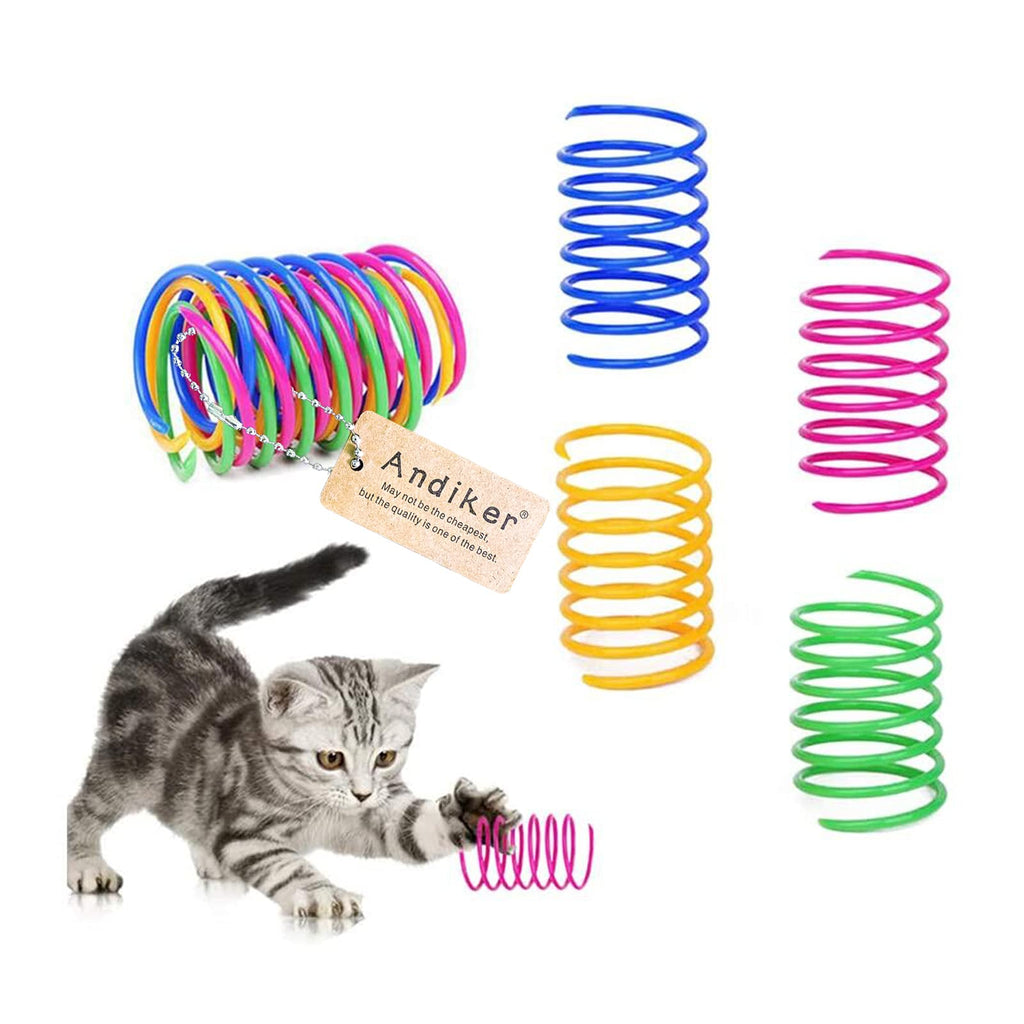 Set de 12 Resortes Espirales para Gatos — Juguetes Interactivos de Rebote