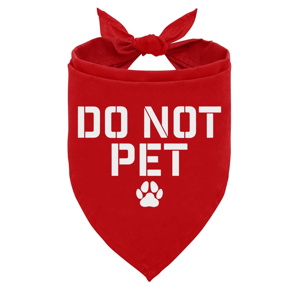 Bandana 'Do Not Pet' para Perros – Pañuelo de Servicio No Tocar para Perros Reactivos