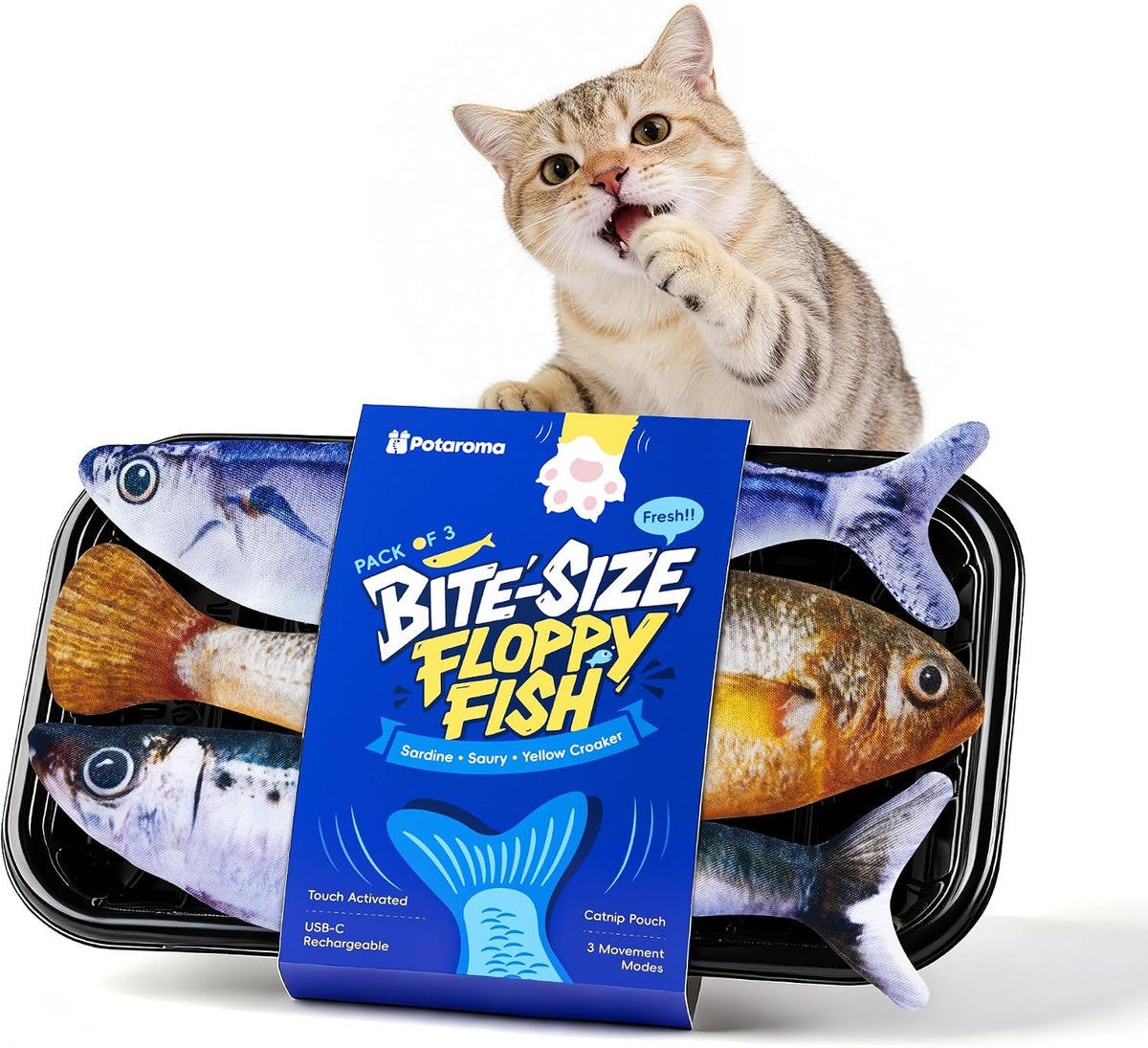 Pez Interactivo Recargable para Gatos