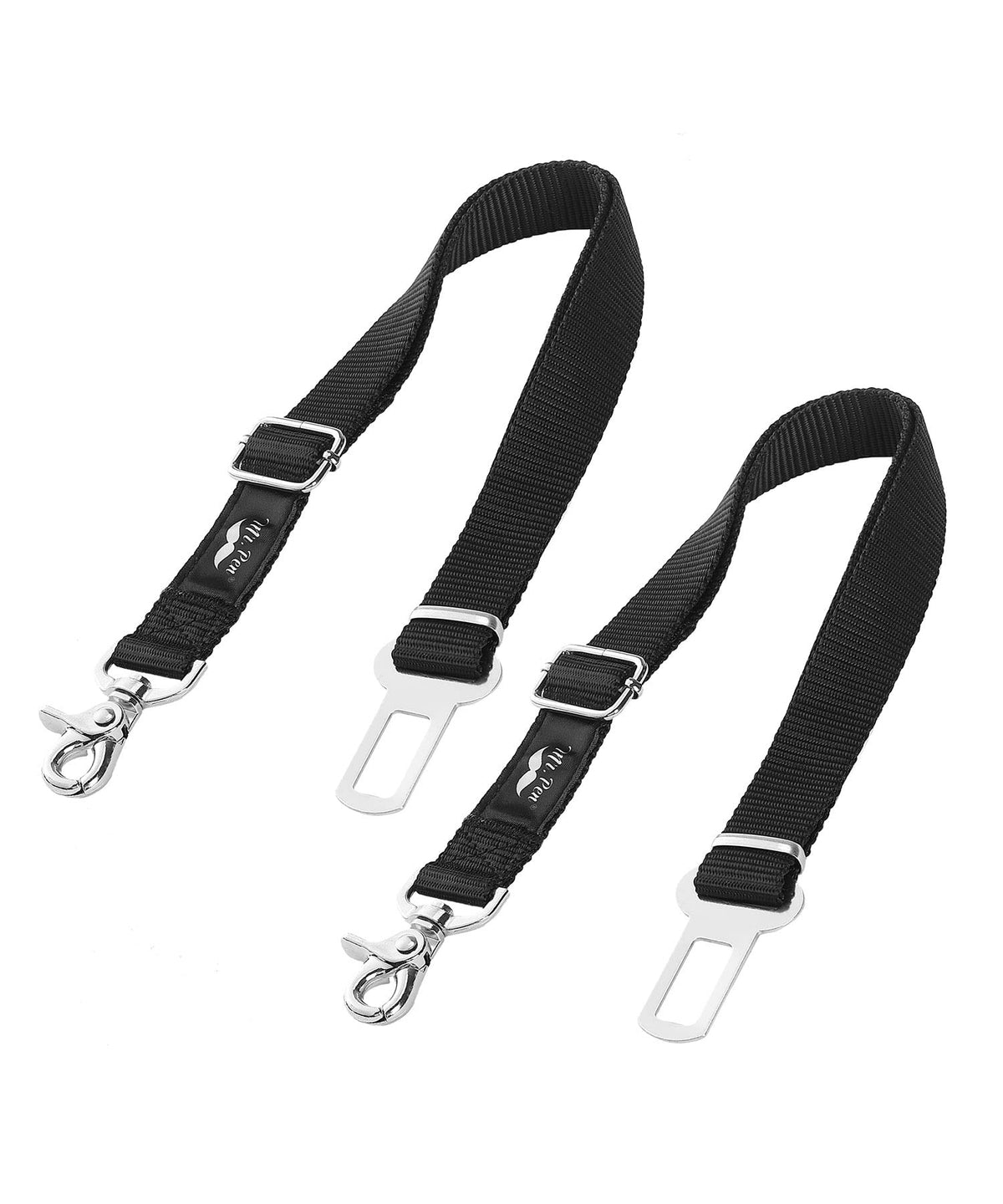 Dog Seat Belt 2-Pack - Adjustable Car Safety Leash for Dogs