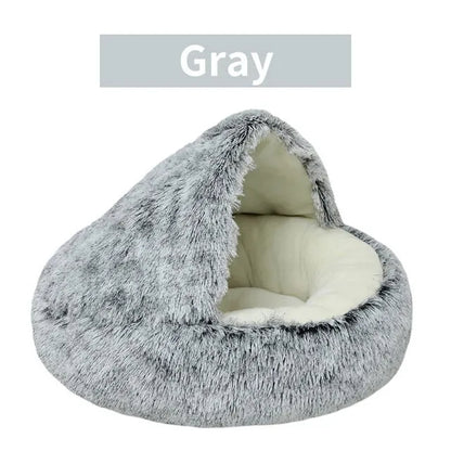 Soft Plush Round Cat Bed - Pawsyhome