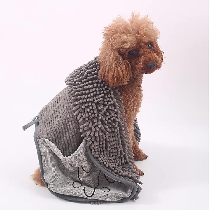 Toalla Absorbente de Chenilla para Baño de Perros y Gatos