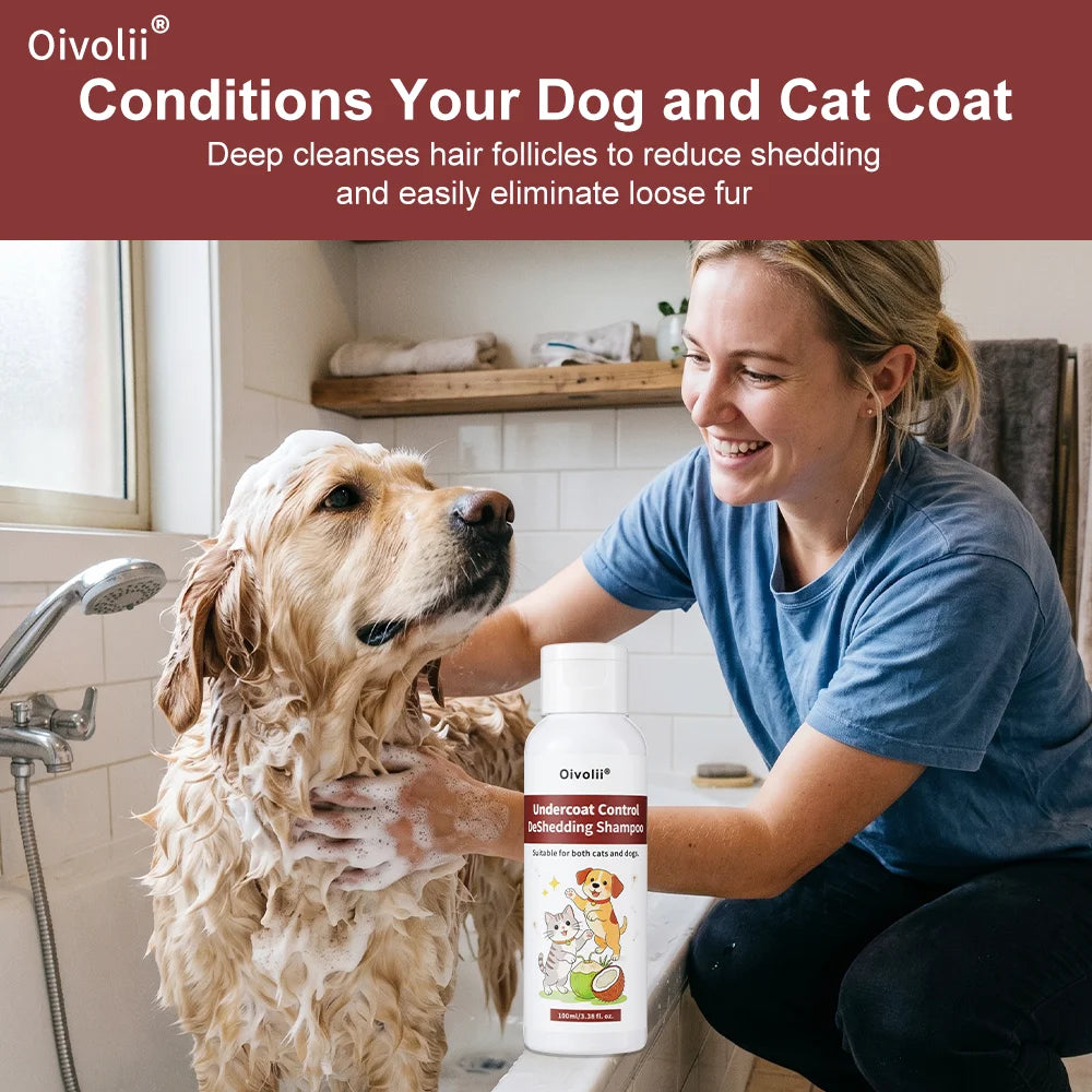Deshedding Shampoo for Dogs &amp; Cats with Coconut &amp; Argan Oil