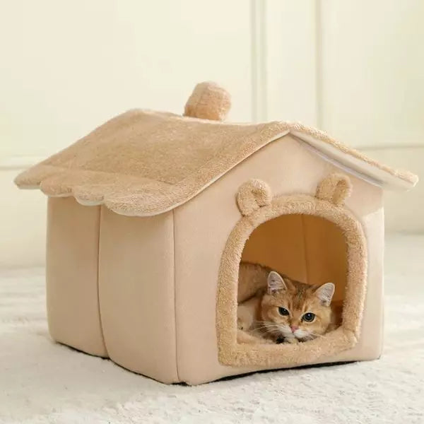 Cat Bed CaveCozy Beige