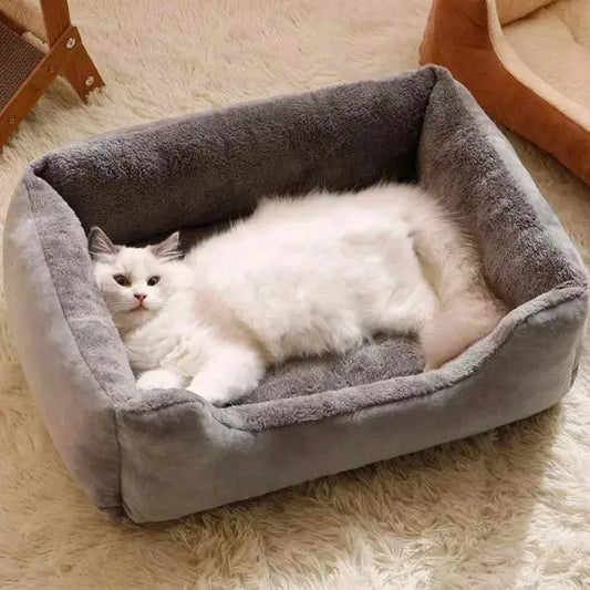 Cat Bed SnugNest Plush Retreat