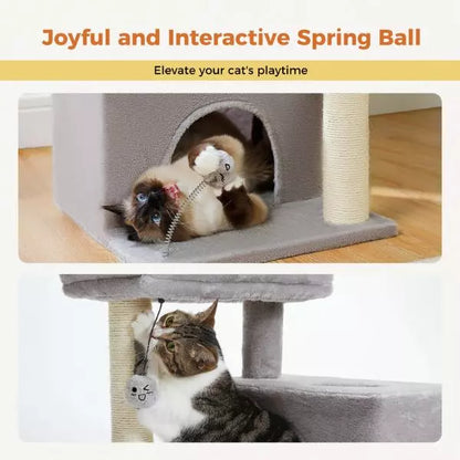 Cat-Furniture-Plush-Condo Perch-Tree