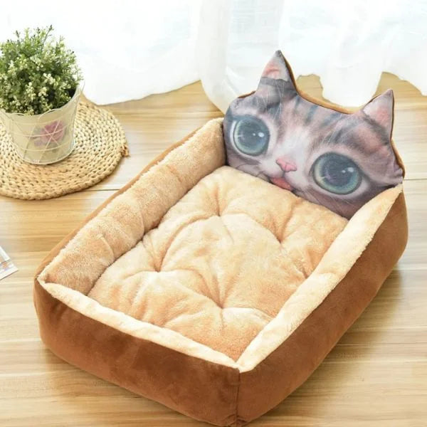Dog Bed Brown Beige