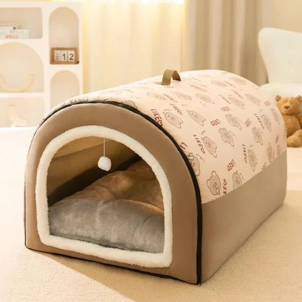 DOG BED BROWN 01