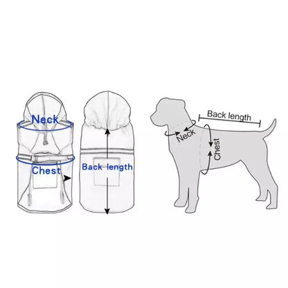 Dog Raincoat DryPaws Size