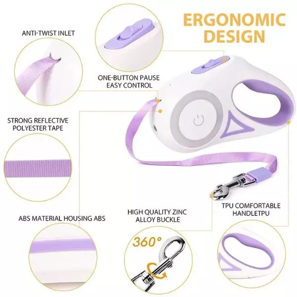 LED Dog Collar BeamFlex Purple
