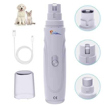 Electric Pet Nail Grinder Trimmer Grooming Tool Rechargeable Dog Nail Clippers Dogs Nail Grinder Trimmer Puppy Dog Accessories - Pawsyhome